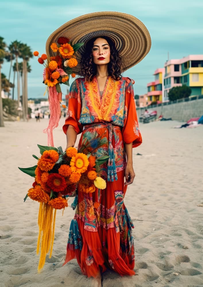 Bohemian Beach Beauty by Justyna Jaszke — canvas wall art