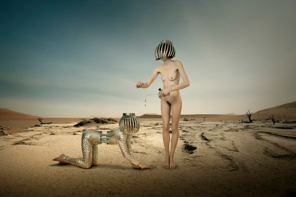 Oiling the Desert Machine by Christine von Diepenbroek — canvas wall art