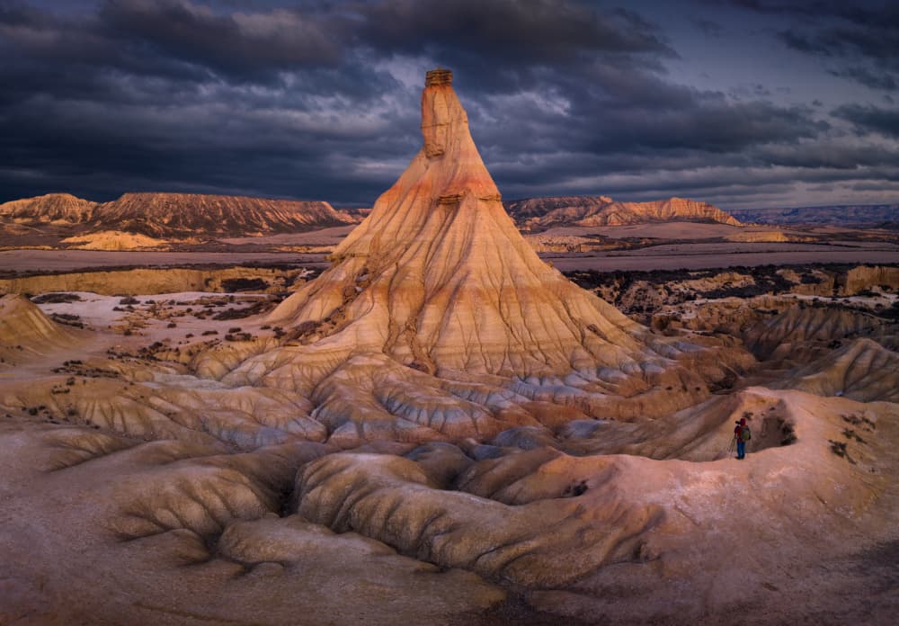 Dramatic Badlands Peak by Karol Nienartowicz — canvas wall art