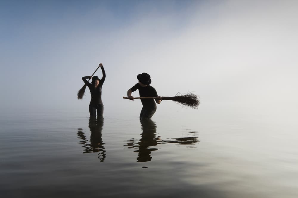 Witches in Misty Water by Leszek Paradowski — canvas wall art