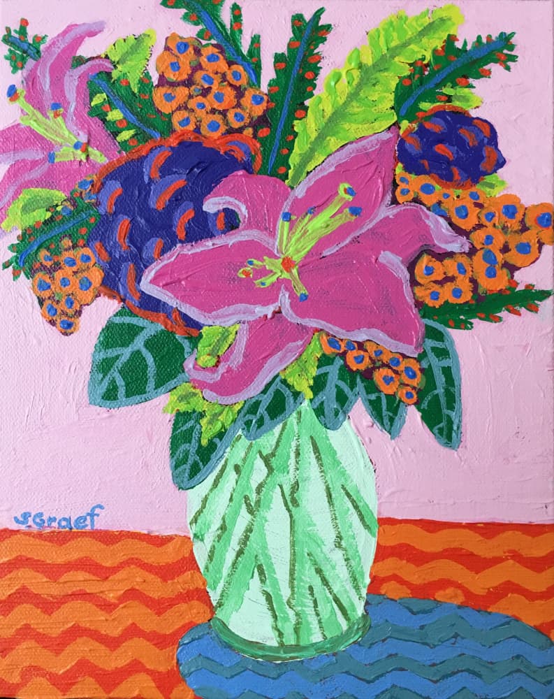 Flowers 4 by Sue Graef — canvas wall art
