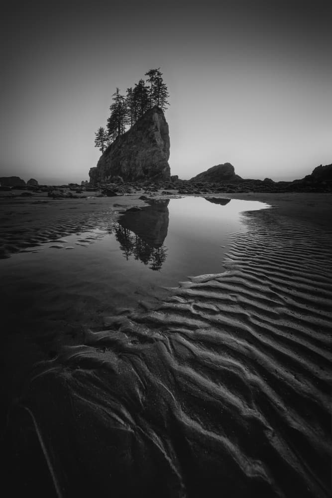 Sea Stack Reflection by Lydia Jacobs — canvas wall art