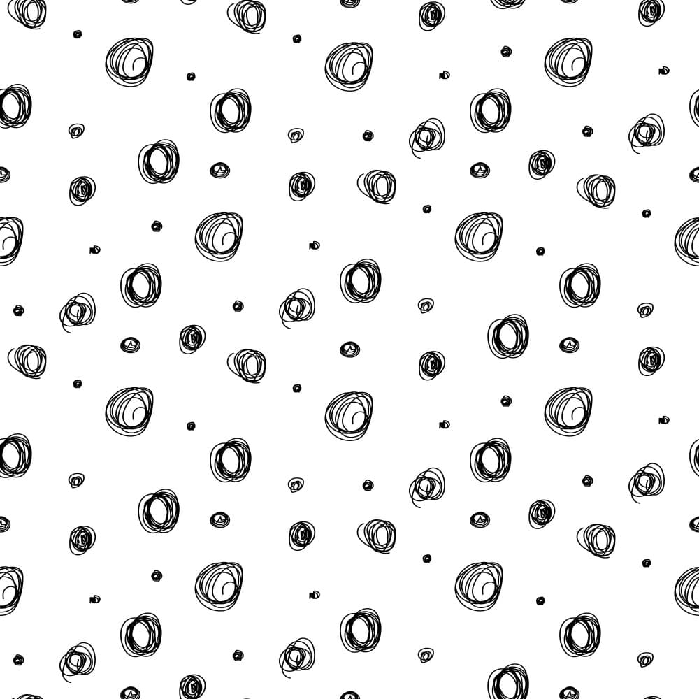 Scribbled Circles Pattern by Marika Barsrsind β canvas wall art