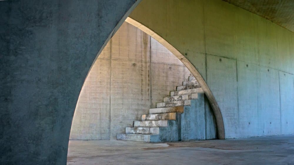 Concrete Archway Stairs by Lus Joosten — canvas wall art
