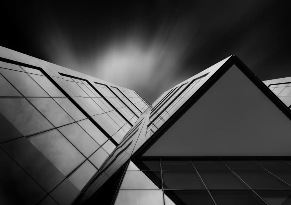 Geometric City Architecture by Rico Cavallo — canvas wall art