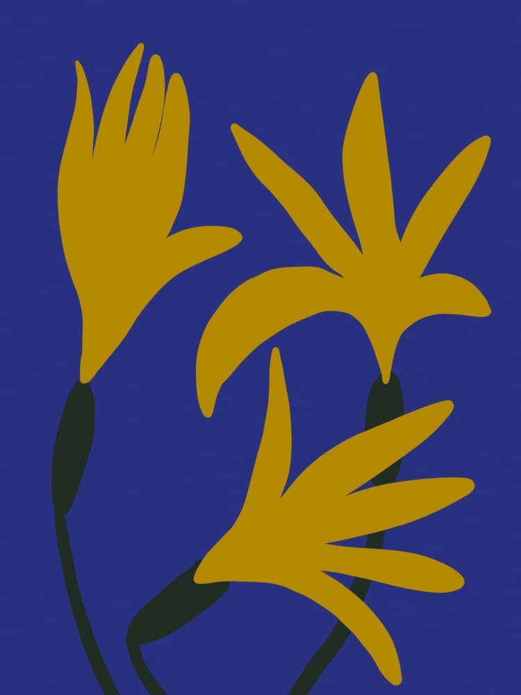 Golden Petals Glow by Treechild — canvas wall art