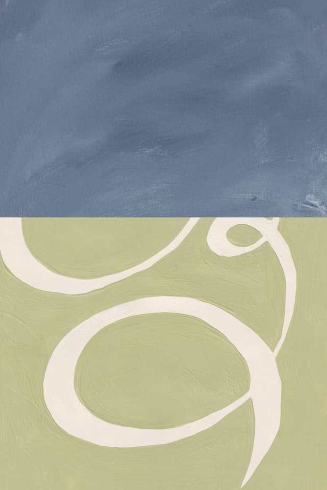 Serene Flowing Shapes by Bronwyn Baker — canvas wall art