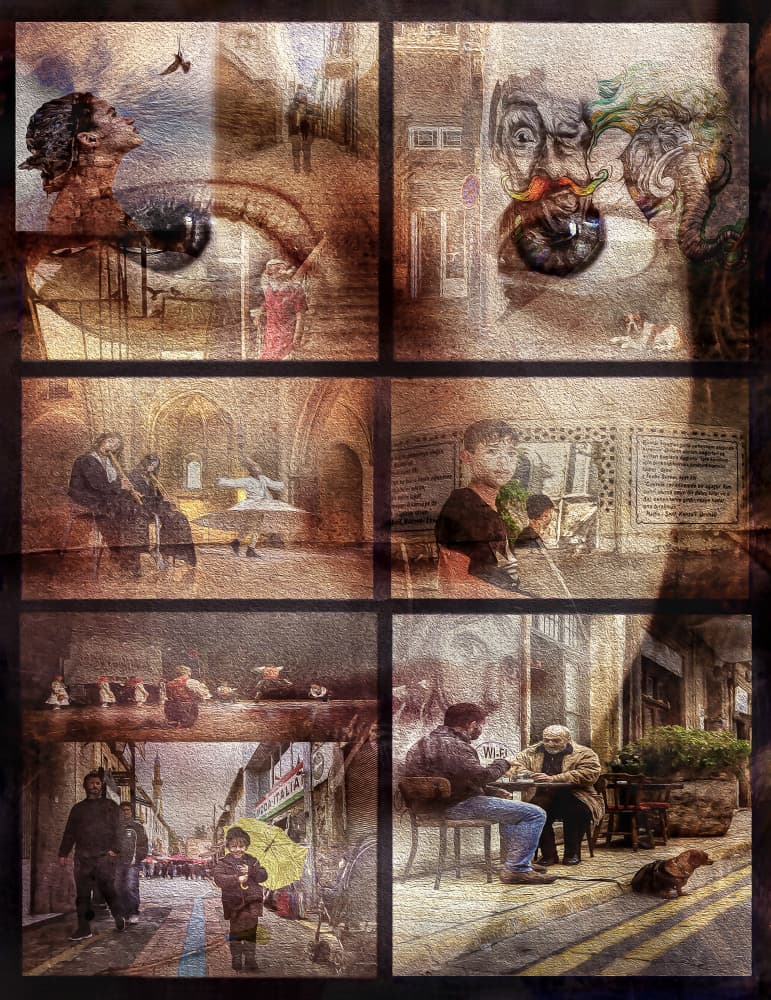 Urban Dream Collage by Emel Sefer — canvas wall art