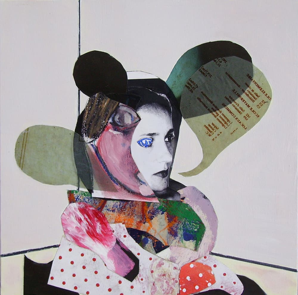 Surreal Collage Portrait by Pascal Marlin — canvas wall art
