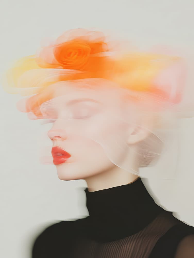 Dreamy Orange Bloom by Bilge Paksoylu — canvas wall art
