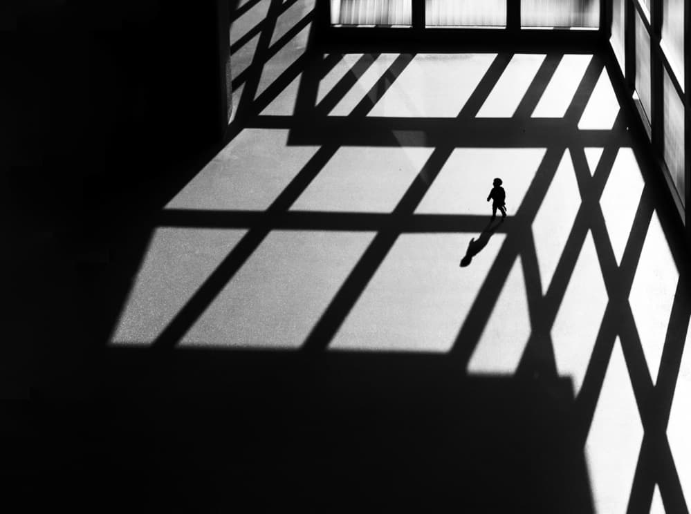 Geometric Shadow Walk by Greetje van Son — canvas wall art