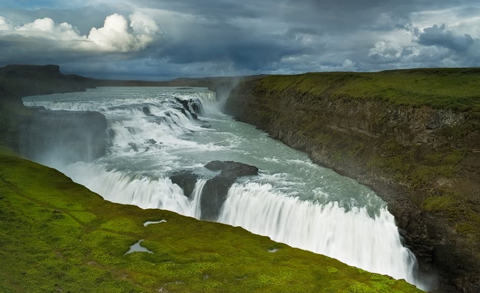 Powerful Waterfall Landscape by Karsten Wrobel — canvas wall art
