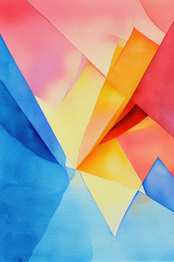 Vibrant Geometric Folds by Mauro — canvas wall art