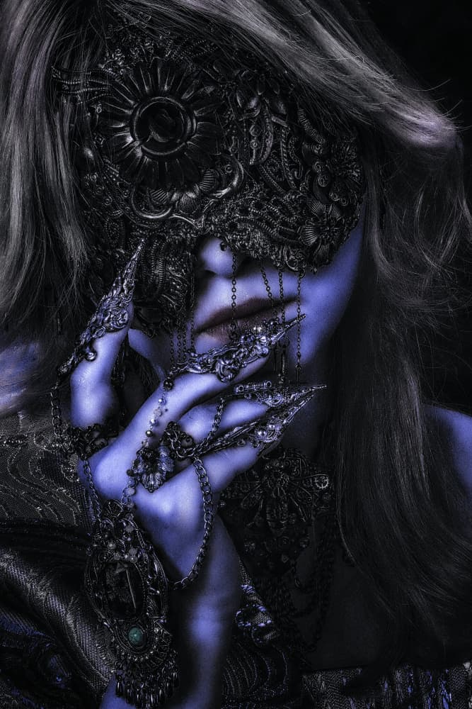 Gothic Fantasy Masked Woman by KOIKI — canvas wall art