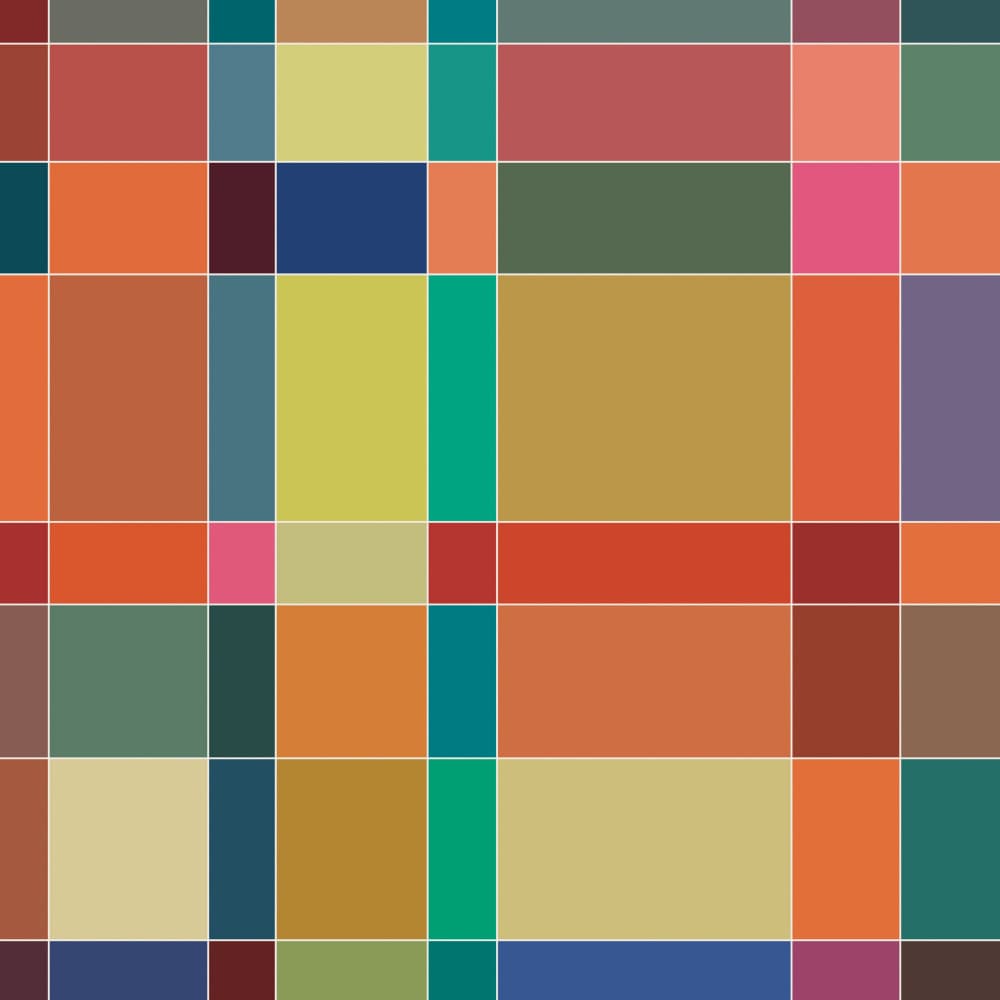 Colorful Geometric Harmony by Little Dean — canvas wall art