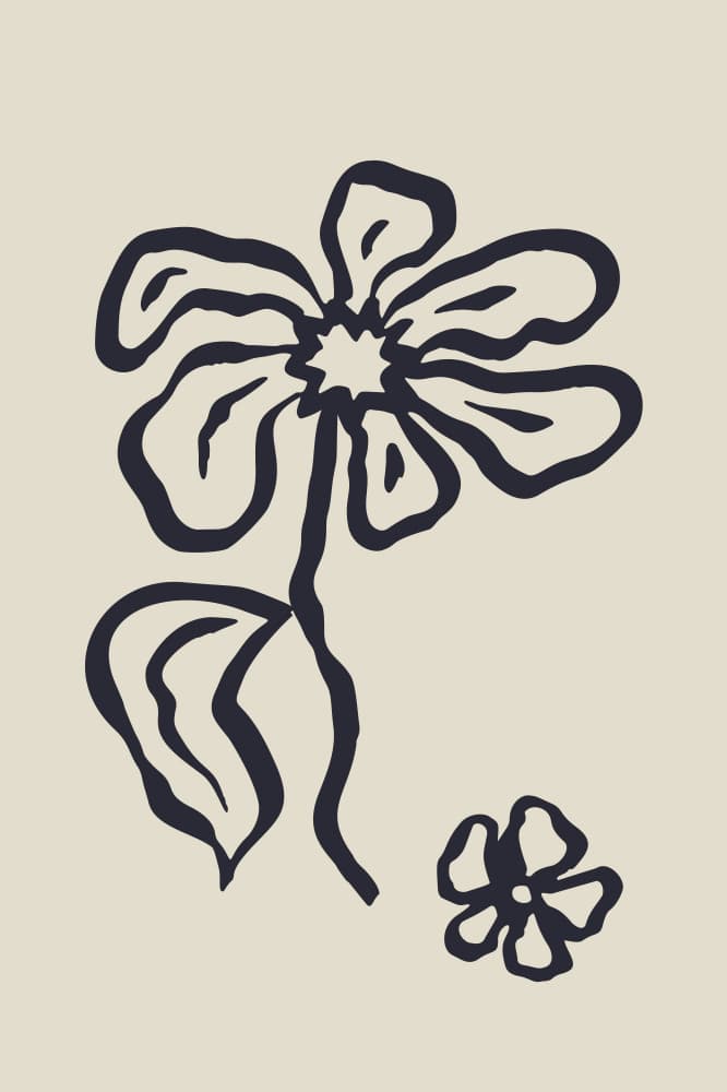 Simple Botanical Drawing by Anna Rose — canvas wall art
