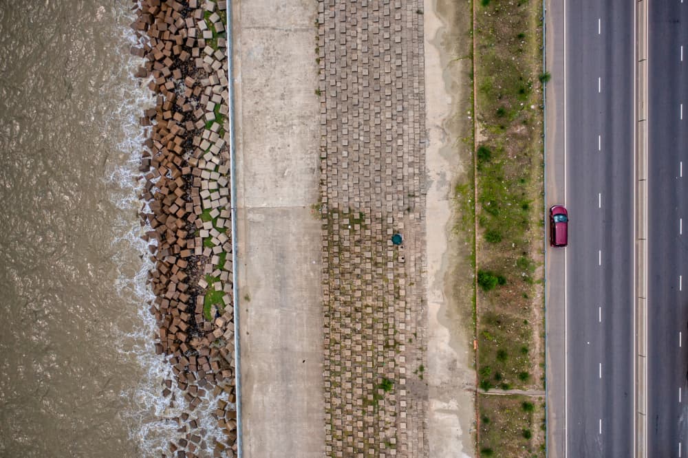 Coastal Road Aerial View by Azim Khan Ronnie — canvas wall art