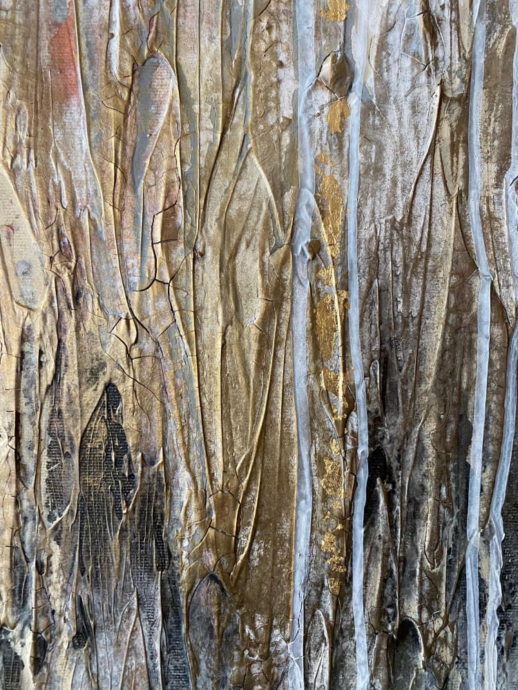 Gilded Metallic Texture by Gabriela Aleksandra Szuba — canvas wall art