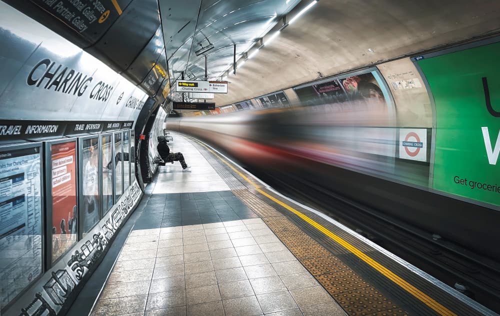 Blurred Subway Speed by Juan Luis Seco — canvas wall art