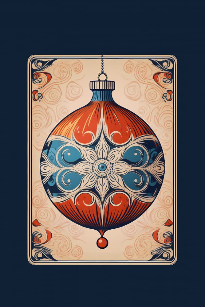 Festive Vintage Ornament by casa cartissi — canvas wall art