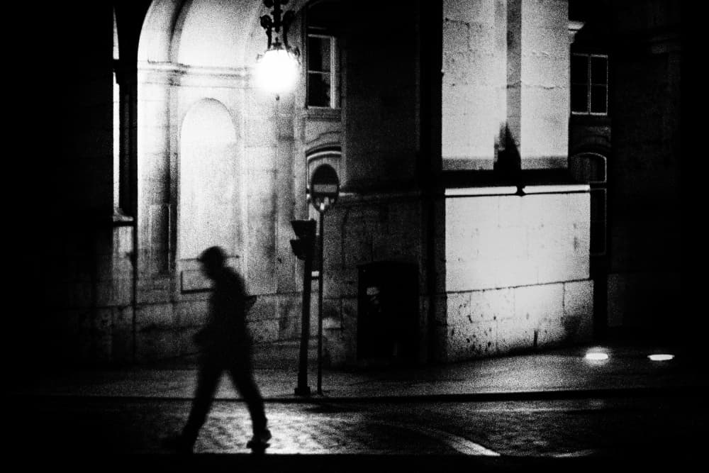 Dark City Stroll by Paulo Abrantes — canvas wall art
