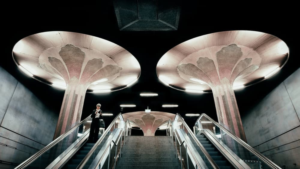 Underground Mushroom Architecture by Andy Bauer — canvas wall art