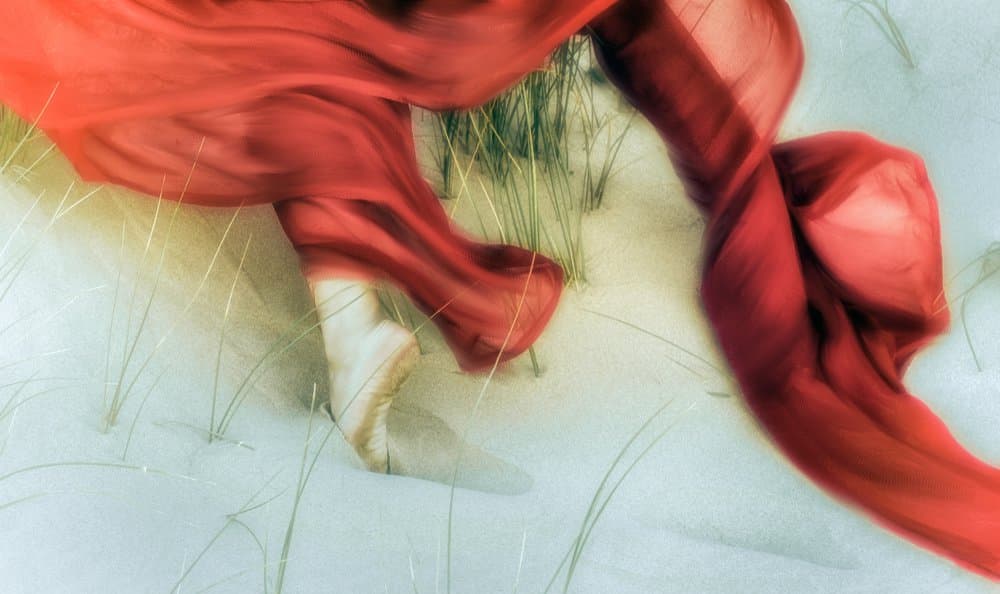 Flowing Red Sand Walk by Charlaine Gerber — canvas wall art