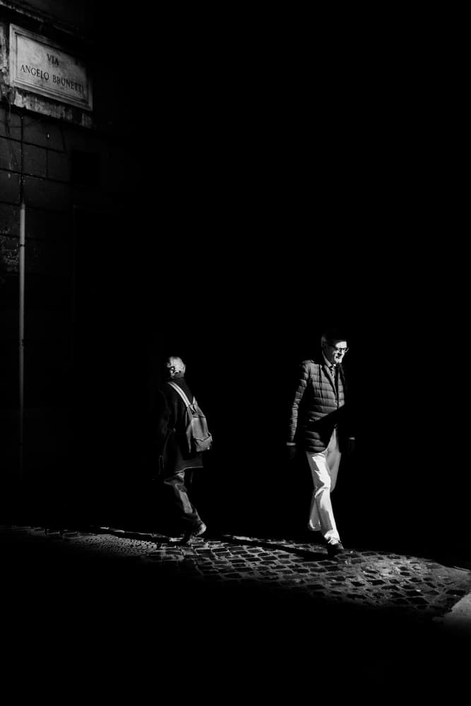 Street Light and Shadow by Antonio Grambone — canvas wall art