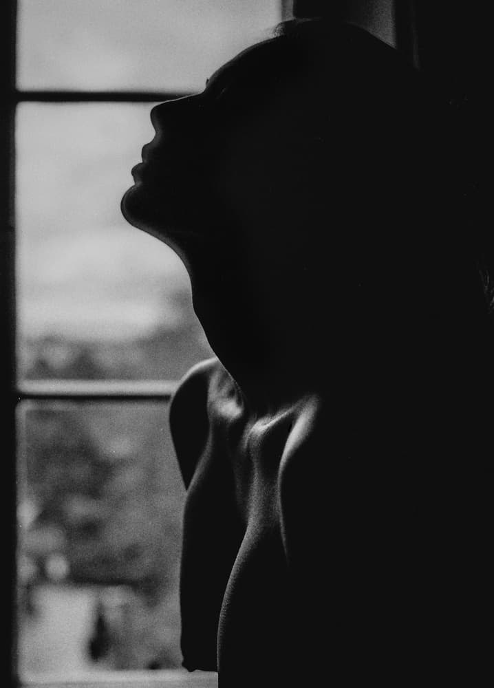 Contemplative Window Silhouette by Martin Krystynek MQEP — canvas wall art