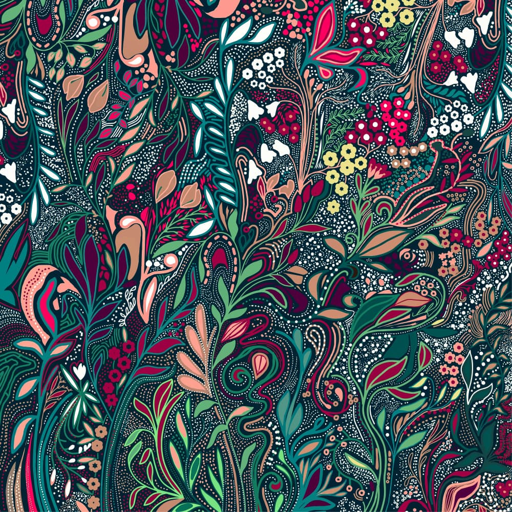 Lush Dark Botanicals by Josie George — canvas wall art
