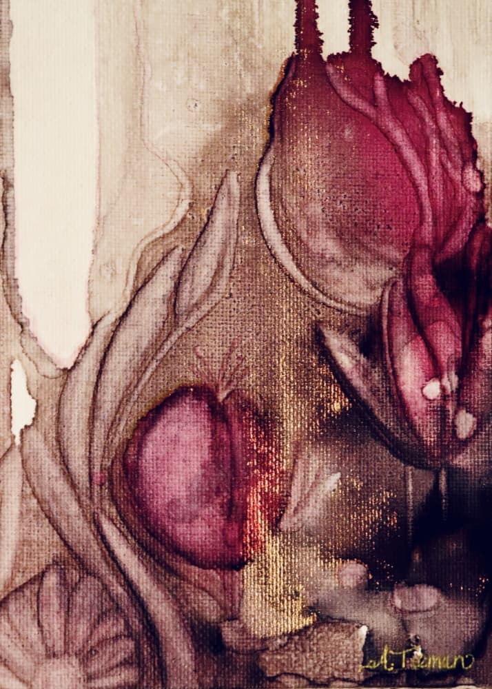 Dreamy Gold Tulips by Amy Tieman — canvas wall art