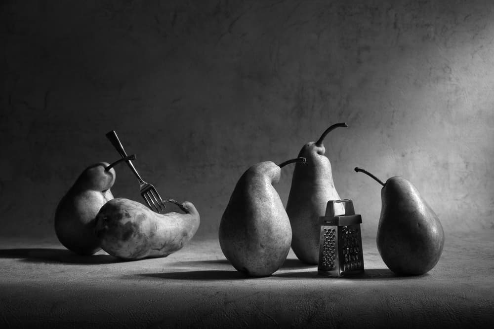 Whimsical Kitchen Pears by Victoria Glinka — canvas wall art