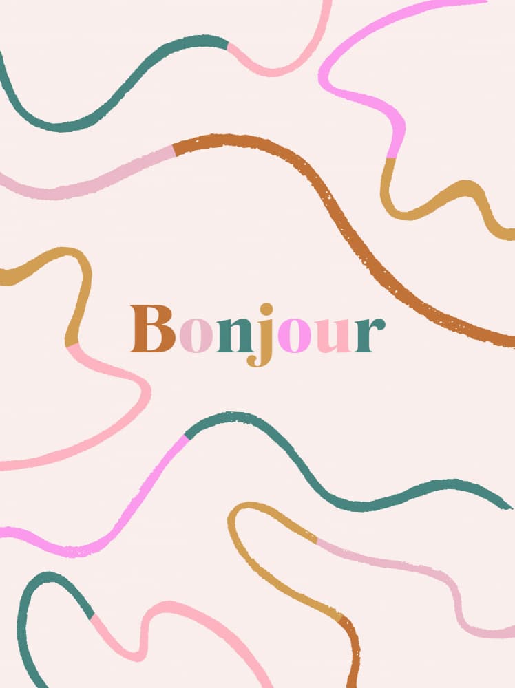 Bonjour Abstract Lines by Aislinn Simmonds — canvas wall art