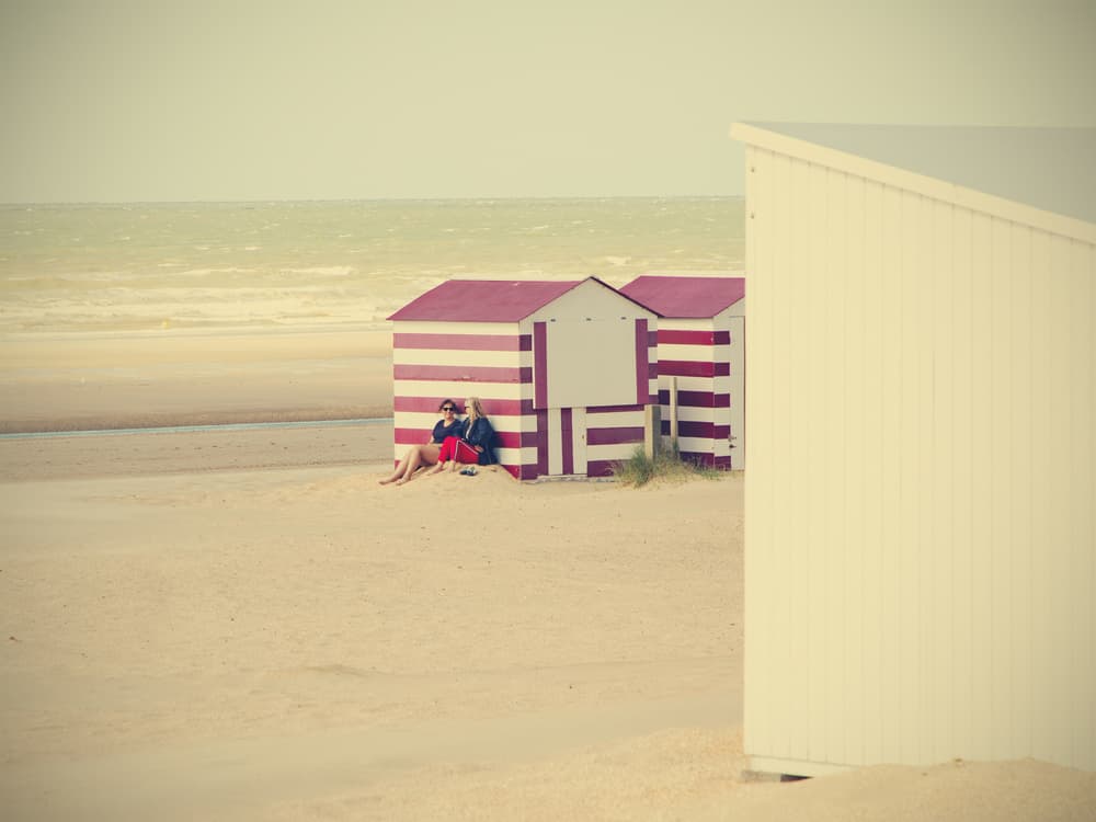 Relaxing Beach Huts by Massimo Della Latta — canvas wall art