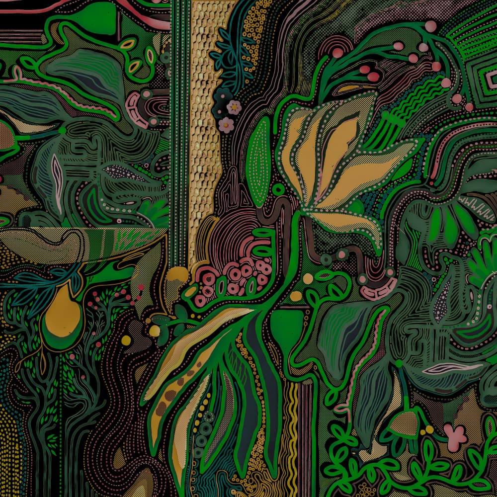 Lush Tropical Abstraction by Josie George — canvas wall art