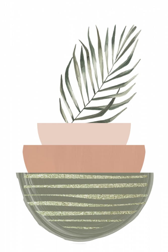 Serene Palm Stack by Sally Ann Moss — canvas wall art