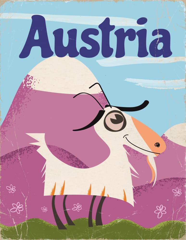Austrian Mountain Goat by Nicholas — canvas wall art