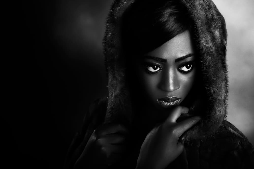 Mysterious Hooded Woman by Peppe Tambè — canvas wall art