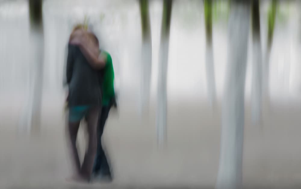 Blurred Embrace by Gilbert Claes — canvas wall art
