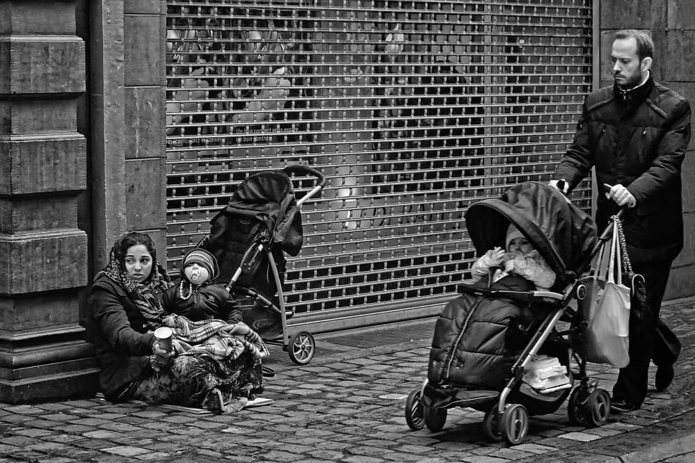 Street Life Contrast by Lus Joosten — canvas wall art