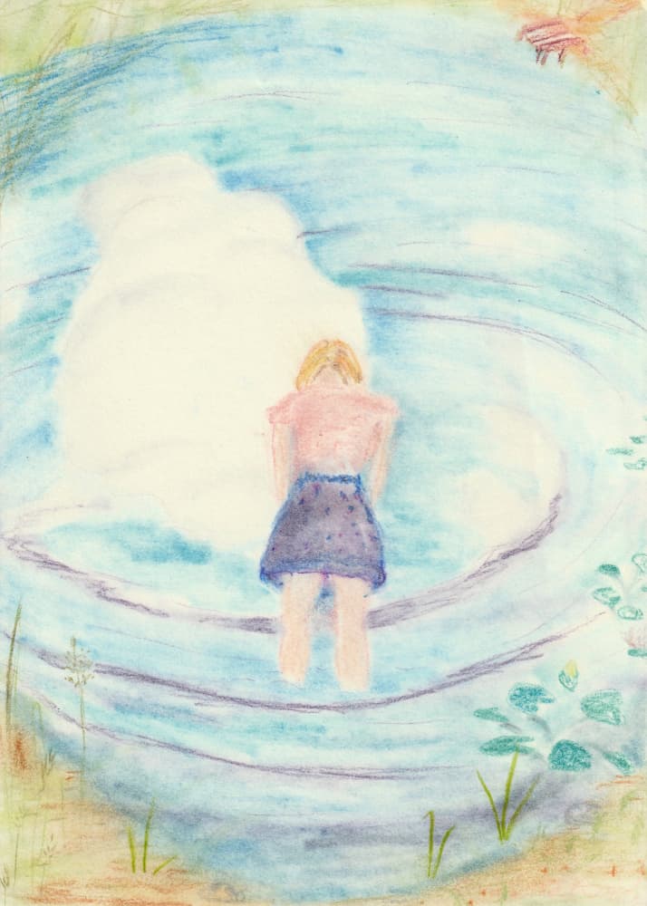 Floating Cloud Reflection by Eva Galonska — canvas wall art