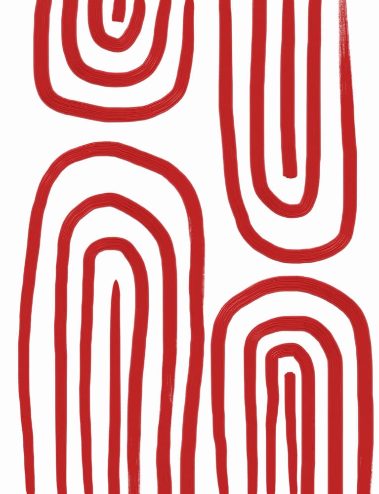 Bold Red Arches by Aylin Demir — canvas wall art