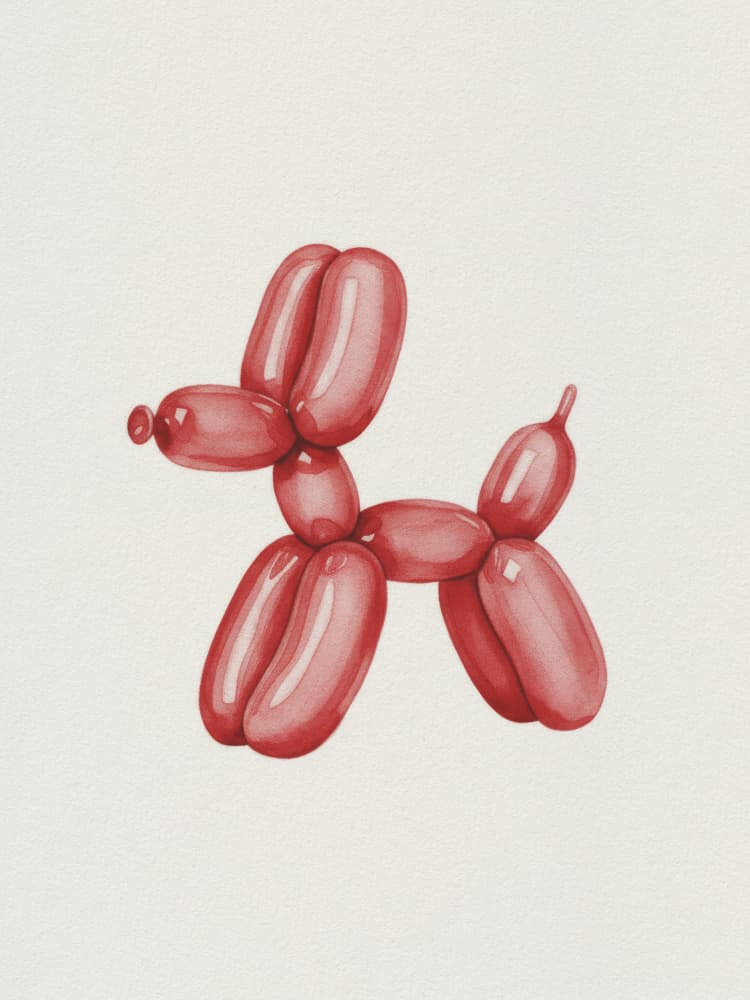 Red Balloon Dog by Andreas Magnusson — canvas wall art