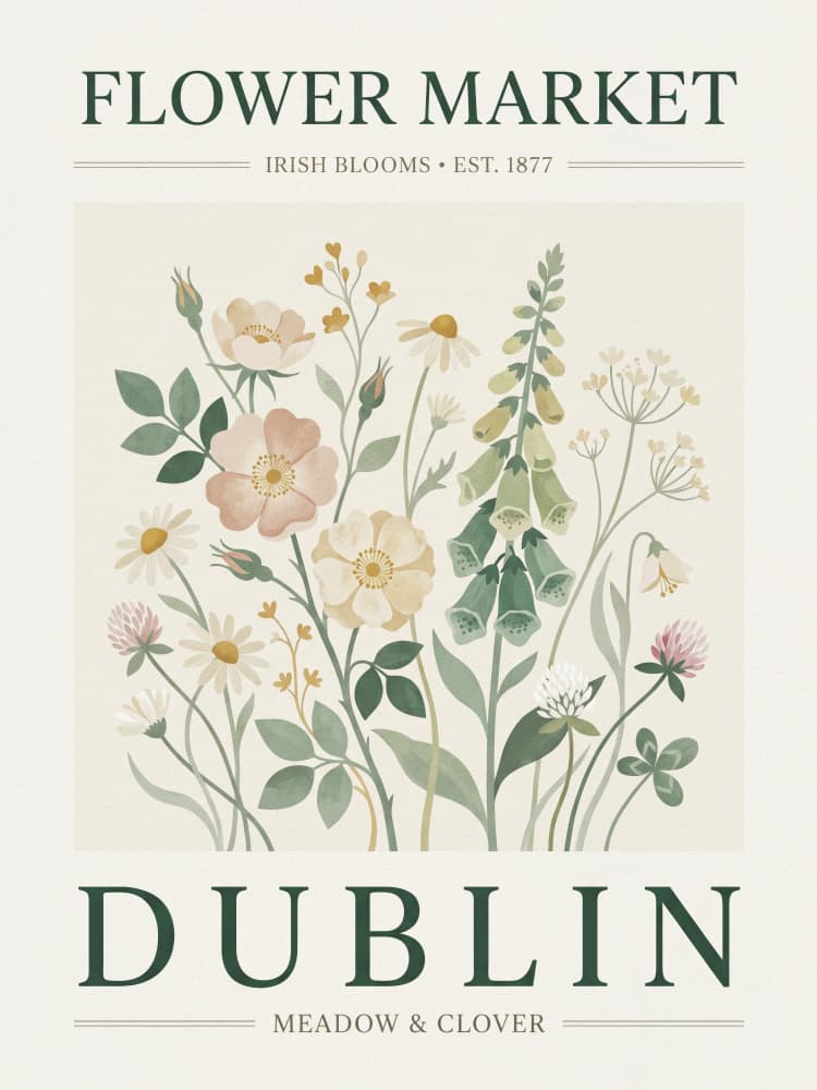 Dublin Flower Market by Andreas Magnusson — canvas wall art