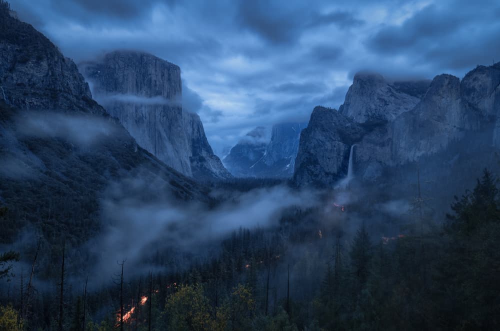 Misty Yosemite Valley by Michael Zheng — canvas wall art