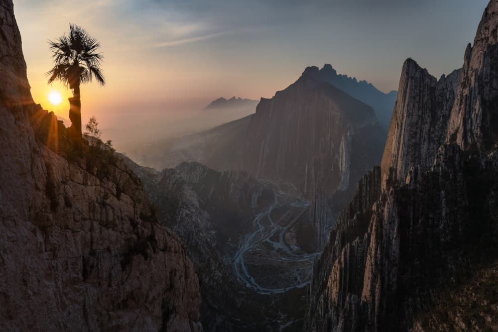 Majestic Mountain Sunset by James Cai — canvas wall art