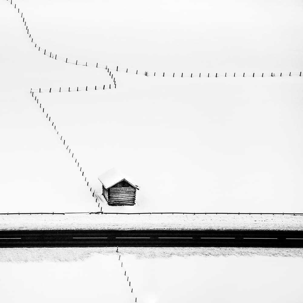 Winter Cabin Road by Peter Svoboda MQEP — canvas wall art