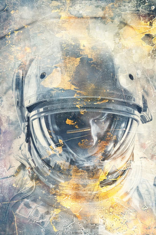 Golden Space Explorer by Rafal Kulik — canvas wall art
