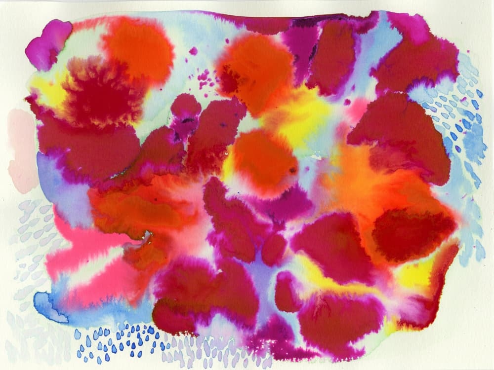 Vibrant Colorwash Abstract by Katy Tanis — canvas wall art