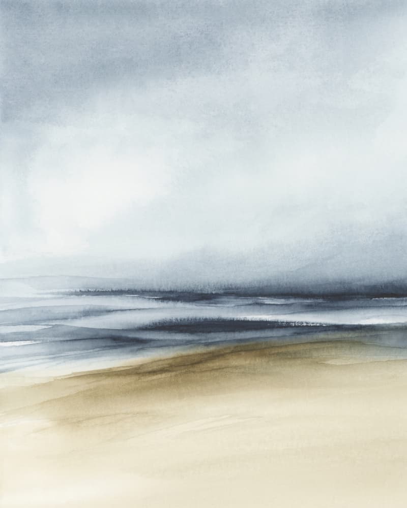 Serene Coastal Horizon by Rachel Elise — canvas wall art